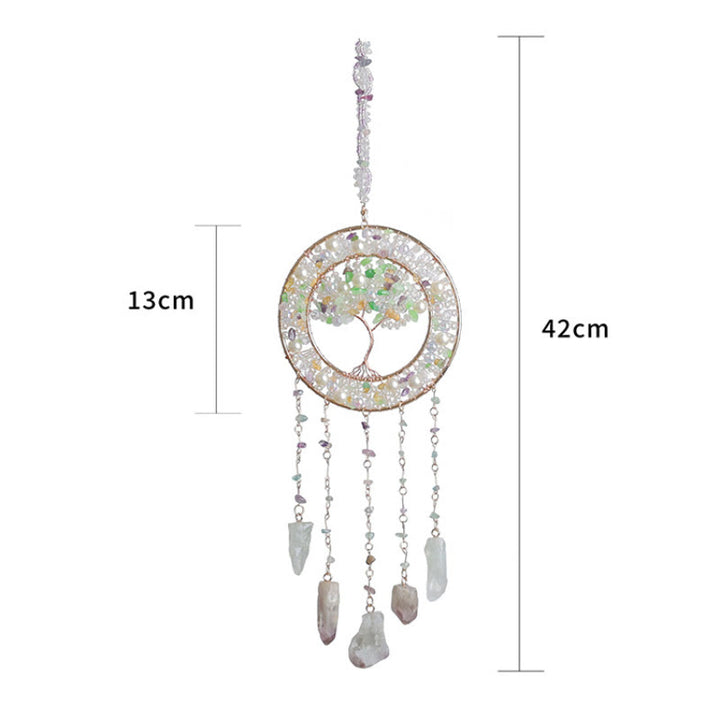 Olivenorma Freshwater Pearl Peridot Tree of Life Wind Chime - image 10