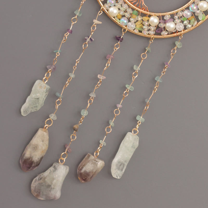 Olivenorma Freshwater Pearl Peridot Tree of Life Wind Chime - image 9