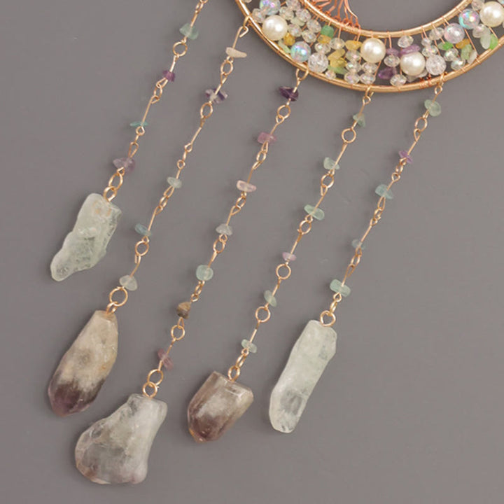 Olivenorma Freshwater Pearl Peridot Tree of Life Wind Chime - image 9