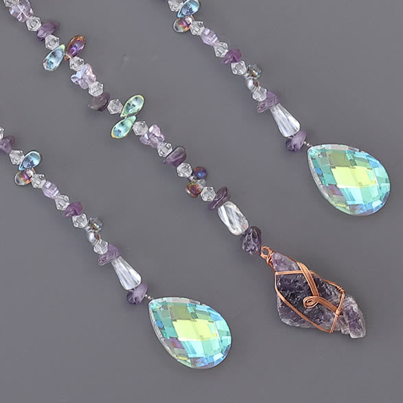 Olivenorma Amethyst Opalite Tree of Life Wind Chime - image 10