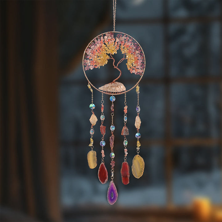 Olivenorma Citrine Fluorite Tree of Life Wind Chime - image 2