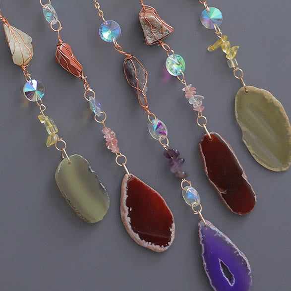 Olivenorma Citrine Fluorite Tree of Life Wind Chime - image 9