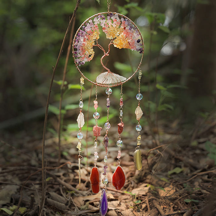 Olivenorma Citrine Fluorite Tree of Life Wind Chime - image 5