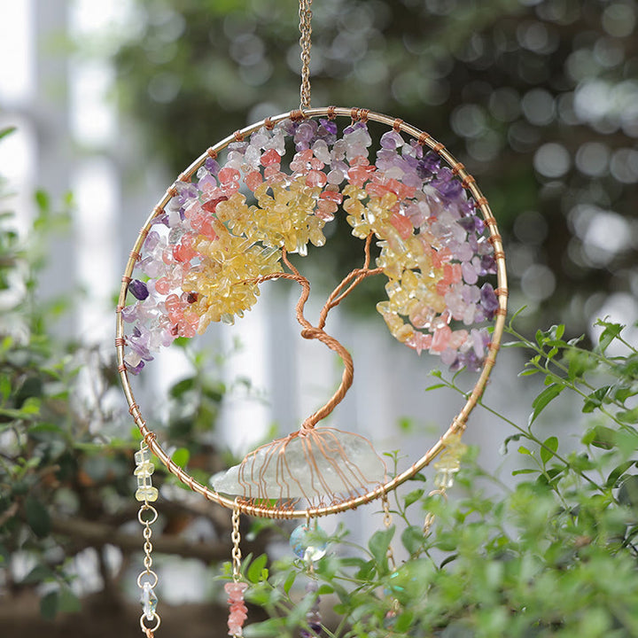 Olivenorma Citrine Fluorite Tree of Life Wind Chime - image 10