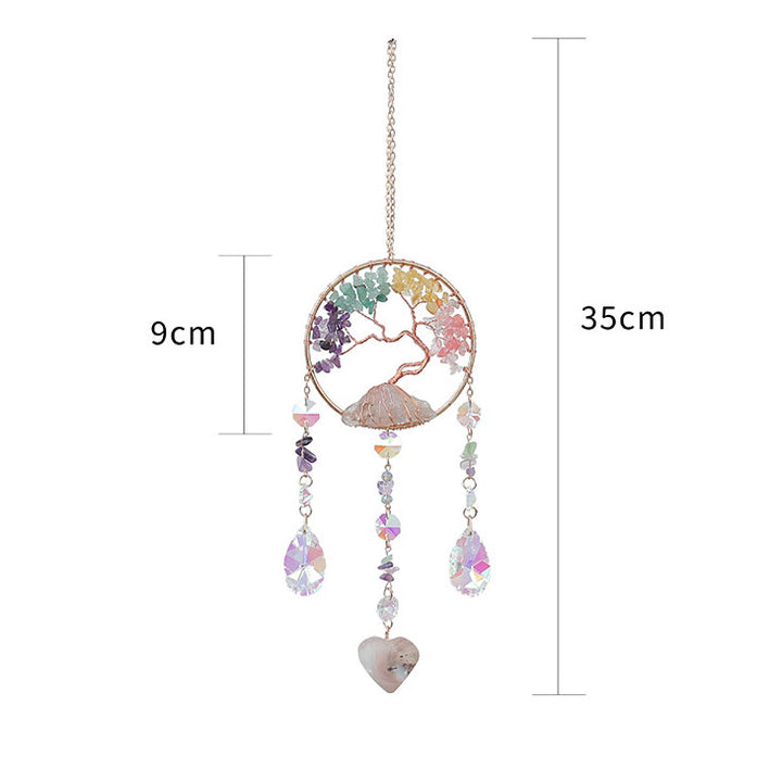 Olivenorma Four Natural Stones Tree Of Life Wind Chime - image 10