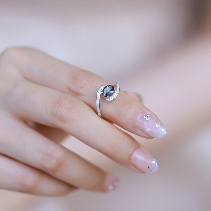 Olivenorma Natural Alexandrite Eye Shaped Ring  - image 1