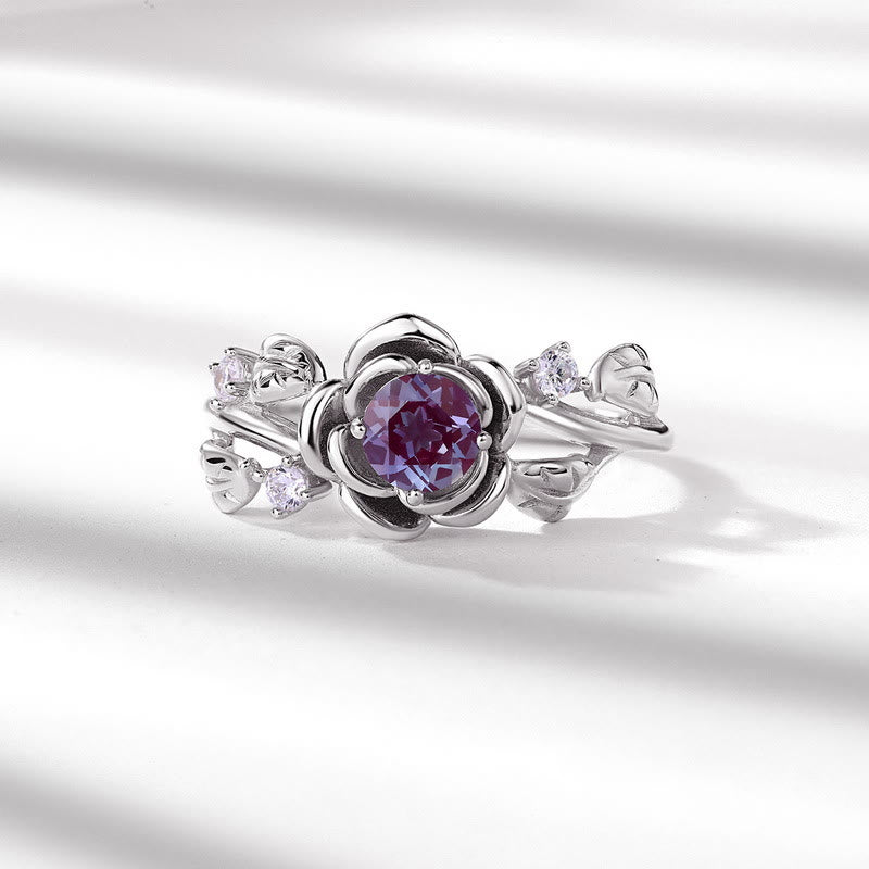 Olivenorma Natural Alexandrite Vintage Rose Ring  - Alexandrite - image 0