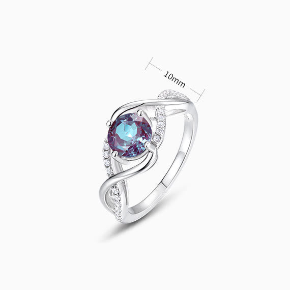 Olivenorma Natural Alexandrite Wave Shape Ring - image 3