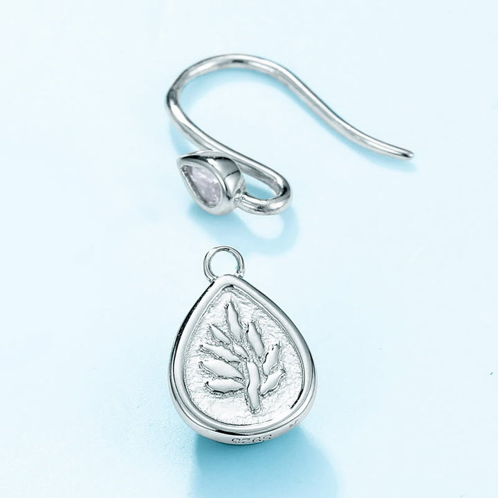 Olivenorma Pear Cut Natural Moss Agate Pendant Jewelry Set - image 5