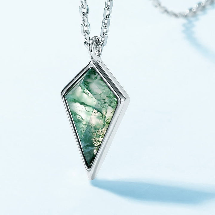 Olivenorma Kite Cut Natural Moss Agate Jewelry Set - image 9