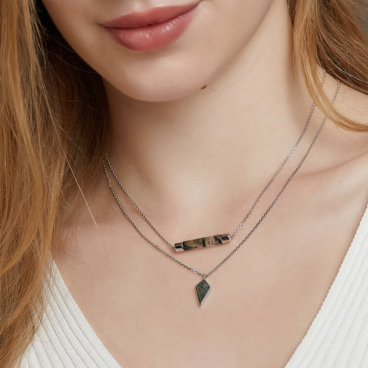 Olivenorma Kite Cut Natural Moss Agate Jewelry Set - image 8