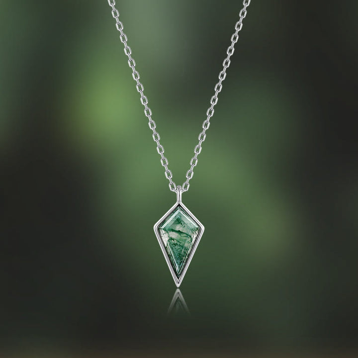 Olivenorma Kite Cut Natural Moss Agate Jewelry Set - image 11