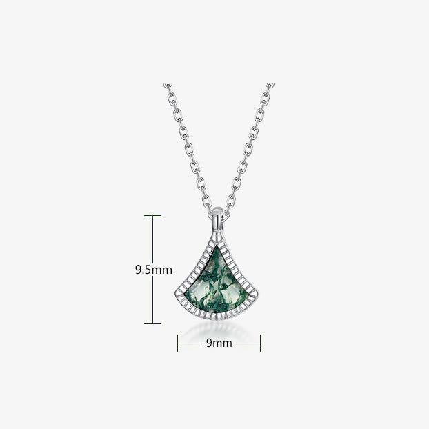Olivenorma Ginkgo Leaf Shape Moss Agate Jewelry Set - image 12