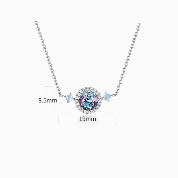 Olivenorma Natural Alexandrite Round Pendant Jewelry Set - image 12