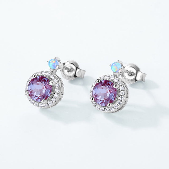 Olivenorma Natural Alexandrite Round Pendant Jewelry Set - image 5