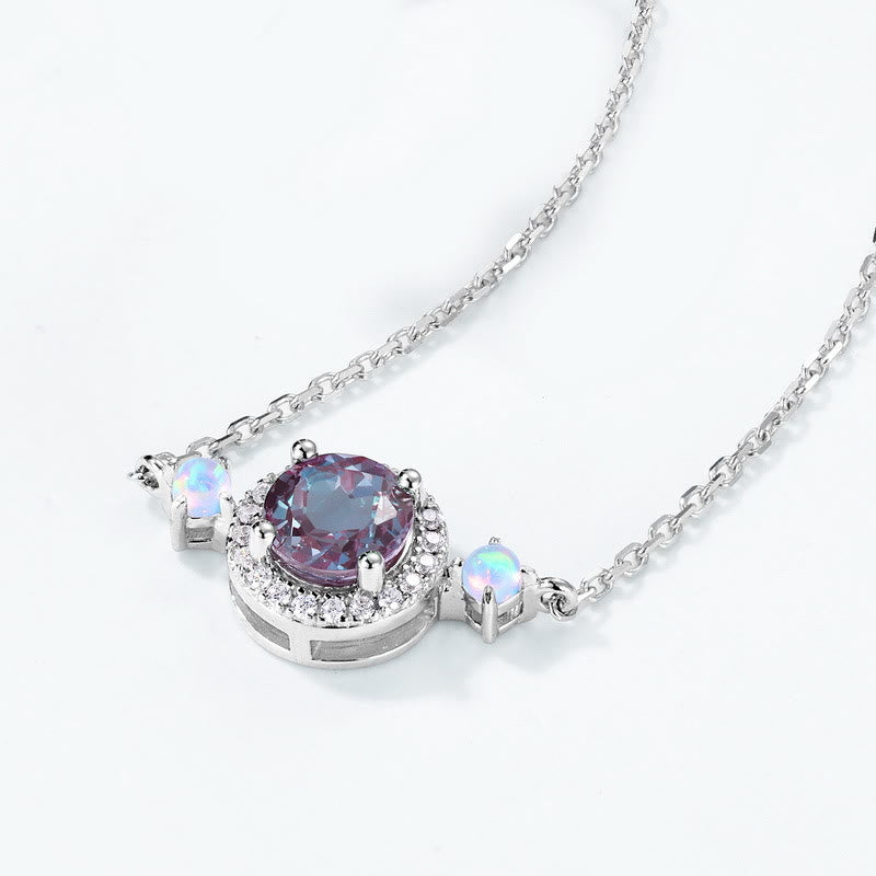 Olivenorma Natural Alexandrite Round Pendant Jewelry Set - image 9