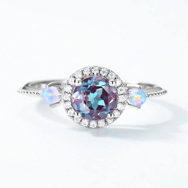 Olivenorma Natural Alexandrite Round Pendant Jewelry Set - image 15