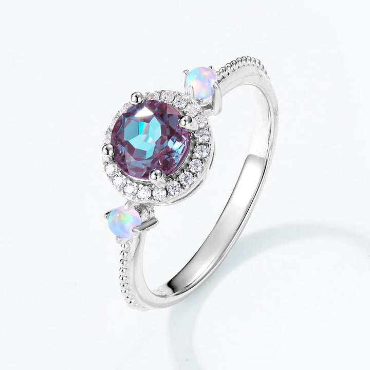 Olivenorma Natural Alexandrite Round Pendant Jewelry Set - image 17