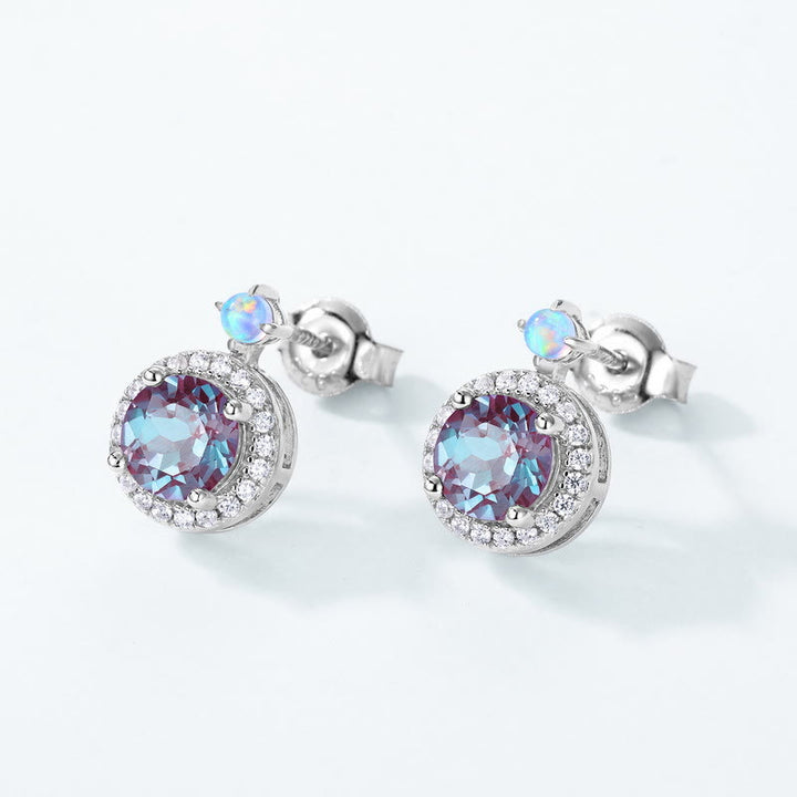 Olivenorma Natural Alexandrite Round Pendant Jewelry Set - image 3