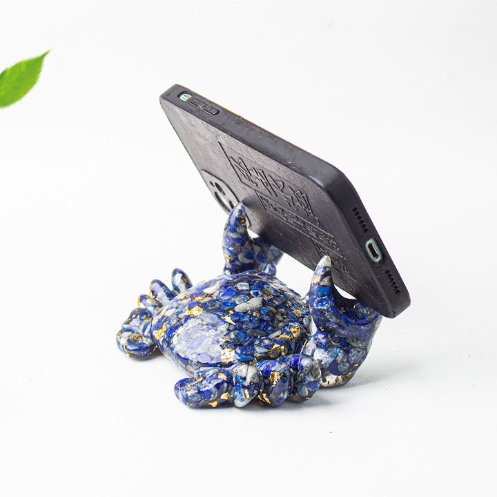 Olivenorma Crystal Epoxy Crab Phone Holder Gemstone Decoration - image 3