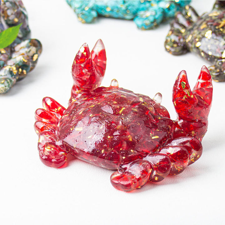 Olivenorma Crystal Epoxy Crab Phone Holder Gemstone Decoration - Ruby Quartz - image 9