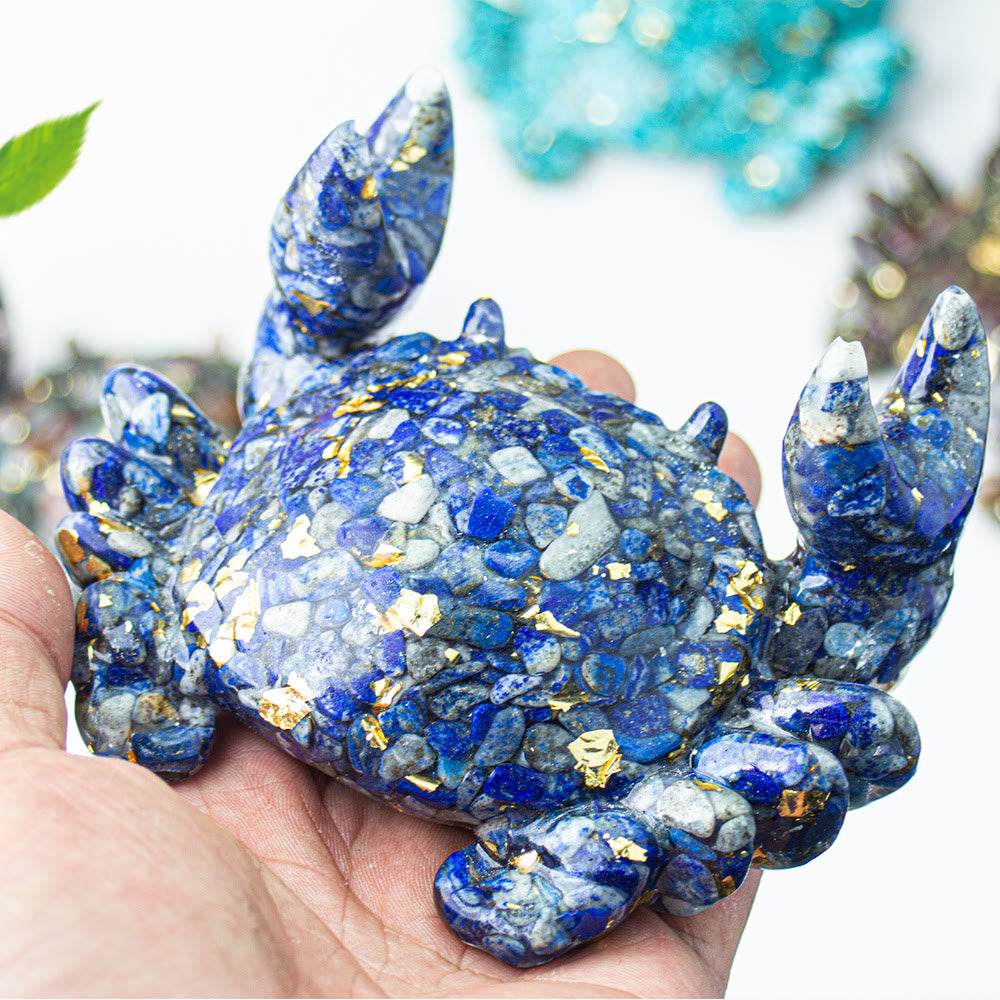 Olivenorma Crystal Epoxy Crab Phone Holder Gemstone Decoration - image 1