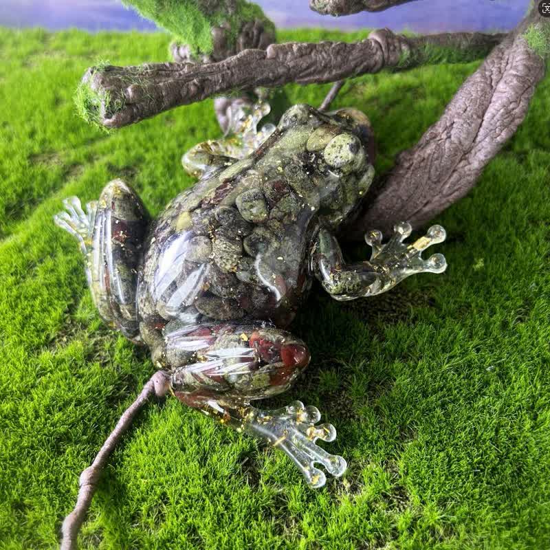 Olivenorma Crystal Resin Frog Ornament For Energy Cleansing And Harmony Gemstone Decoration - image 37