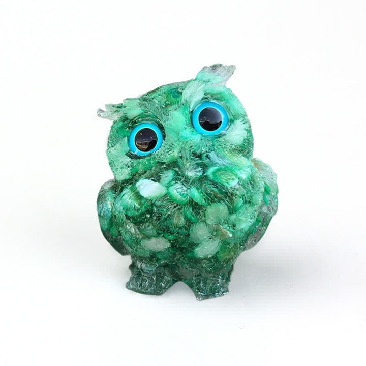 Olivenorma Natural Crystal Owl Gemstone Decoration - Malachite - 2.08''(L) * 1.57''(W) * 1.45''(H) - image 75