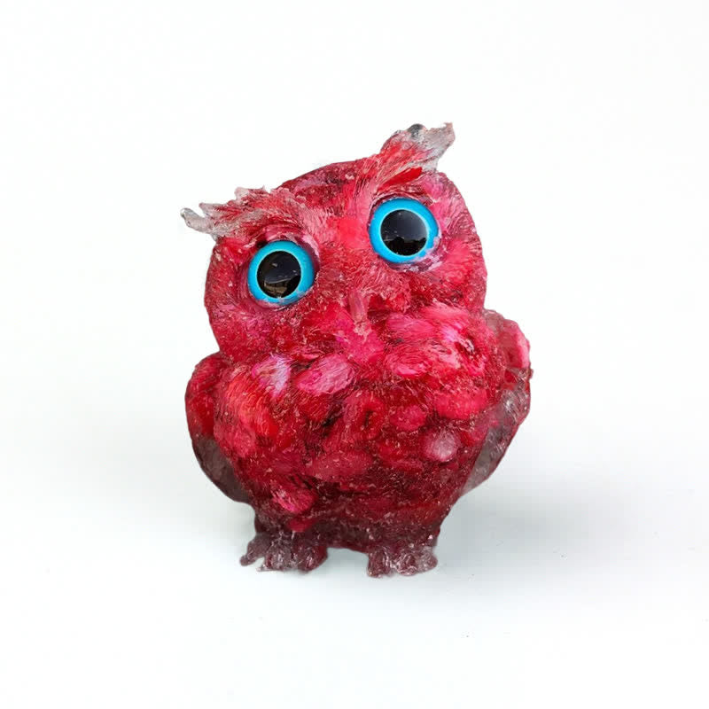 Olivenorma Natural Crystal Owl Gemstone Decoration - Red Coral - 2.08''(L) * 1.57''(W) * 1.45''(H) - image 50