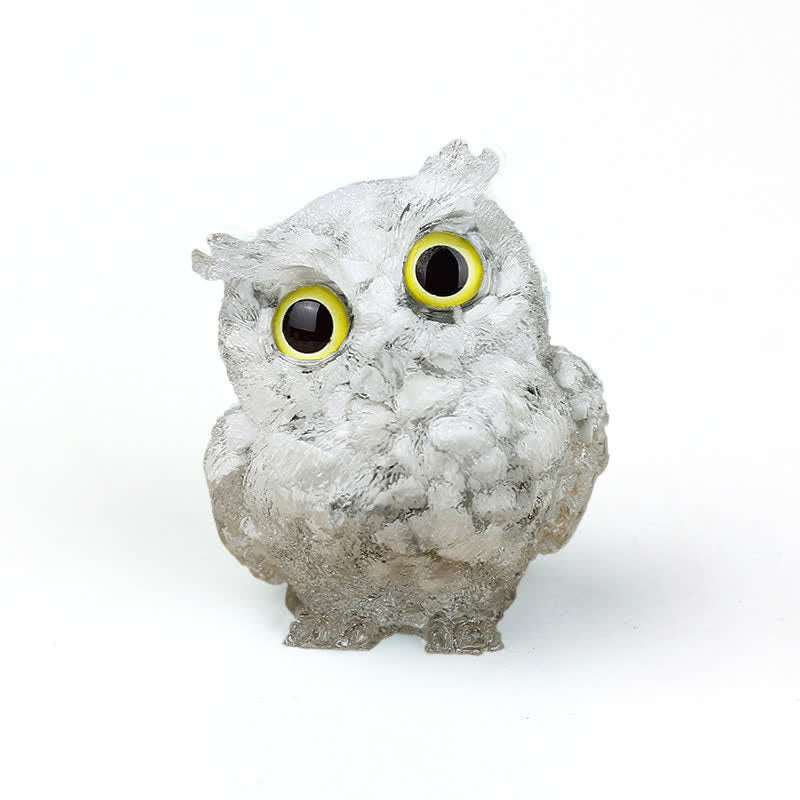 Olivenorma Natural Crystal Owl Gemstone Decoration - White Turquoise - 2.08''(L) * 1.57''(W) * 1.45''(H) - image 63
