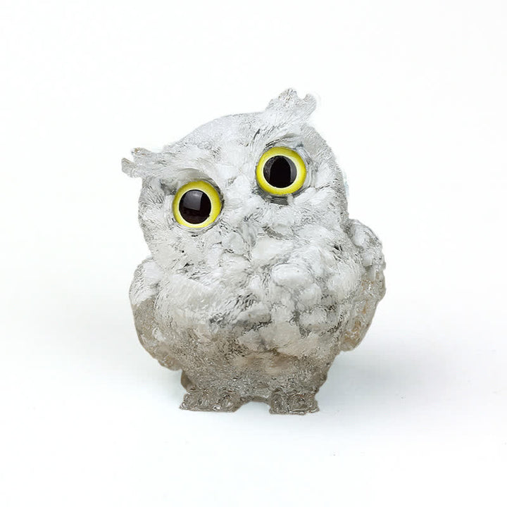 Olivenorma Natural Crystal Owl Gemstone Decoration - White Turquoise - 2.08''(L) * 1.57''(W) * 1.45''(H) - image 63