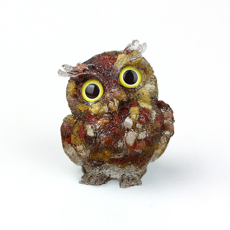 Olivenorma Natural Crystal Owl Gemstone Decoration - Yolk Stone - 2.08''(L) * 1.57''(W) * 1.45''(H) - image 68