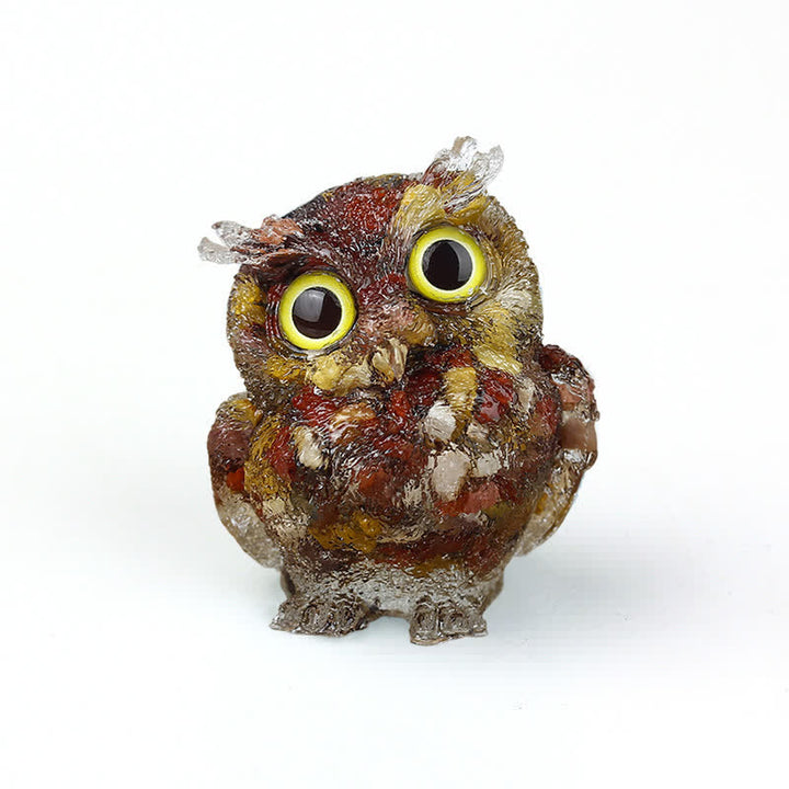 Olivenorma Natural Crystal Owl Gemstone Decoration - Yolk Stone - 2.08''(L) * 1.57''(W) * 1.45''(H) - image 68