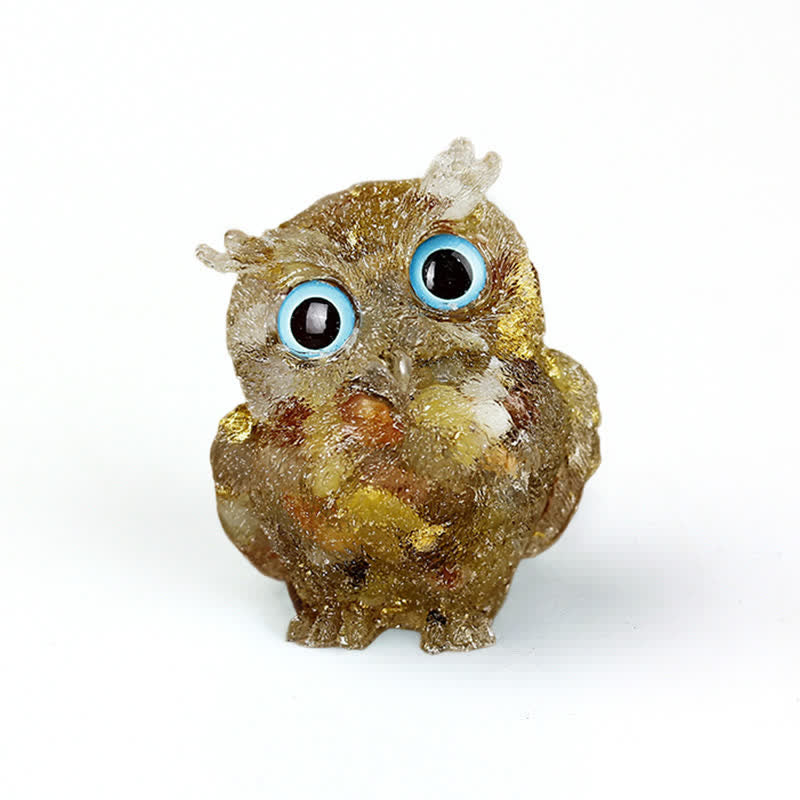 Olivenorma Natural Crystal Owl Gemstone Decoration - Yellow Jade - 2.08''(L) * 1.57''(W) * 1.45''(H) - image 53