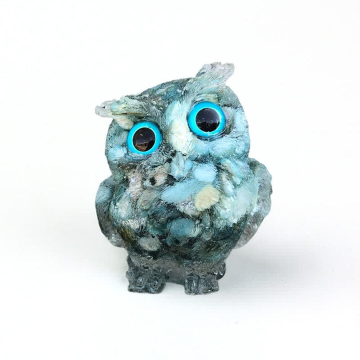 Olivenorma Natural Crystal Owl Gemstone Decoration - Larimar - 2.08''(L) * 1.57''(W) * 1.45''(H) - image 81