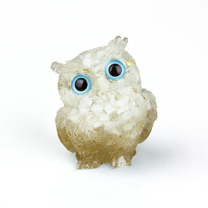 Olivenorma Natural Crystal Owl Gemstone Decoration - Narce+Foil - 2.08''(L) * 1.57''(W) * 1.45''(H) - image 60