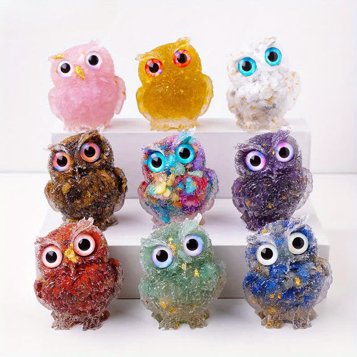 Olivenorma Natural Crystal Owl Gemstone Decoration - image 3
