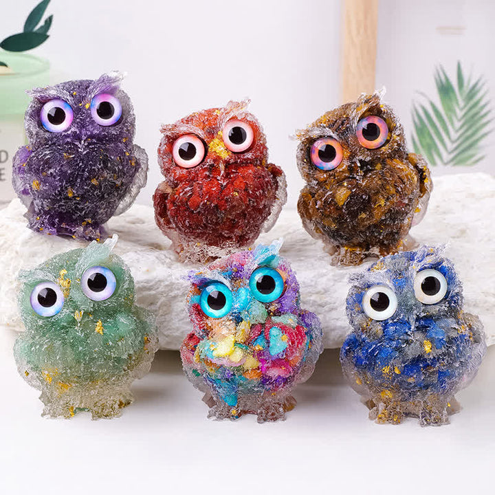 Olivenorma Natural Crystal Owl Gemstone Decoration - image 2