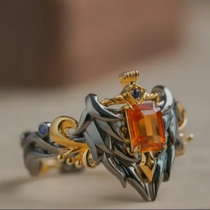 FREE Today: "Hot and Warm" - Heart Citrine Ring - image 5