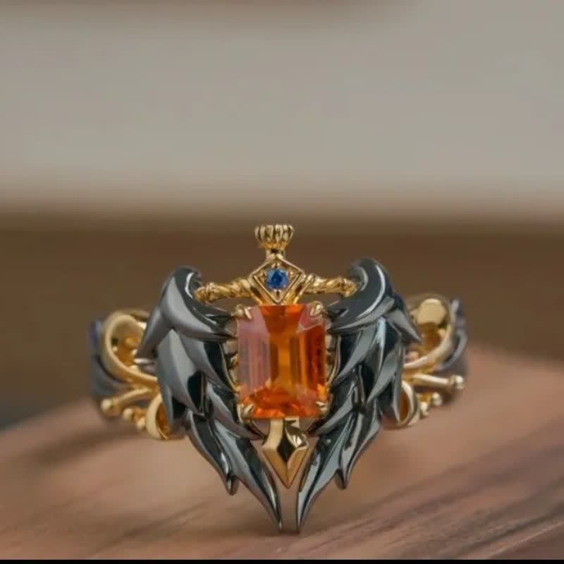 FREE Today: "Hot and Warm" - Heart Citrine Ring - image 7