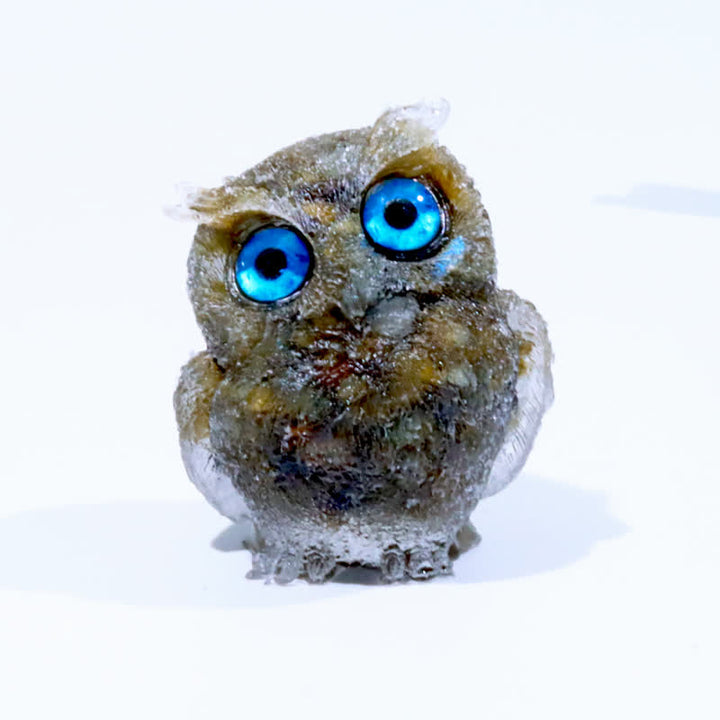 Olivenorma Natural Crystal Owl Gemstone Decoration - Labradorite#Blue Eye - 2.08''(L) * 1.57''(W) * 1.45''(H) - image 88