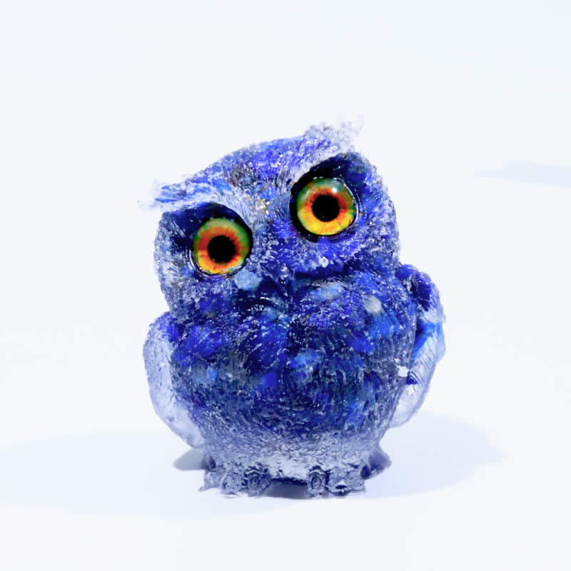 Olivenorma Natural Crystal Owl Gemstone Decoration - Lapis Lazuli#Colored Eye - 2.08''(L) * 1.57''(W) * 1.45''(H) - image 32