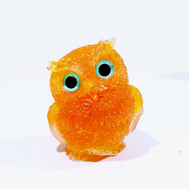 Olivenorma Natural Crystal Owl Gemstone Decoration - Citrine#Blue Eye - 2.08''(L) * 1.57''(W) * 1.45''(H) - image 41