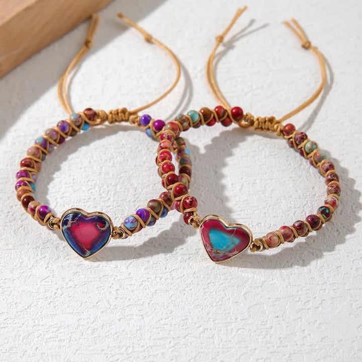 Olivenorma Heart Emperor Stone Natural Quartz Healing Braided Bracelet - image 52