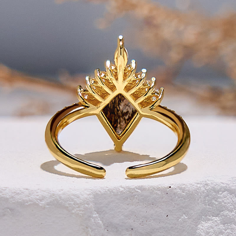 FREE Today: "Purification Stone" Salt and Pepper Kite Herkimer Diamond Engagement Ring - image 11