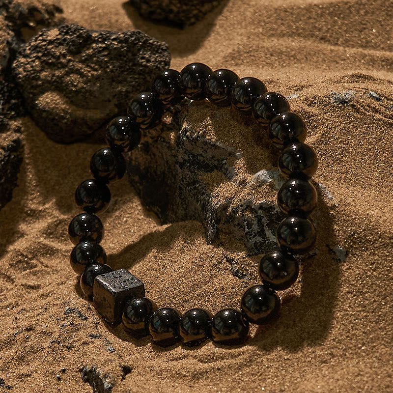 Olivenorma Cube Cut Lava Stone Beaded Bracelet - image 8