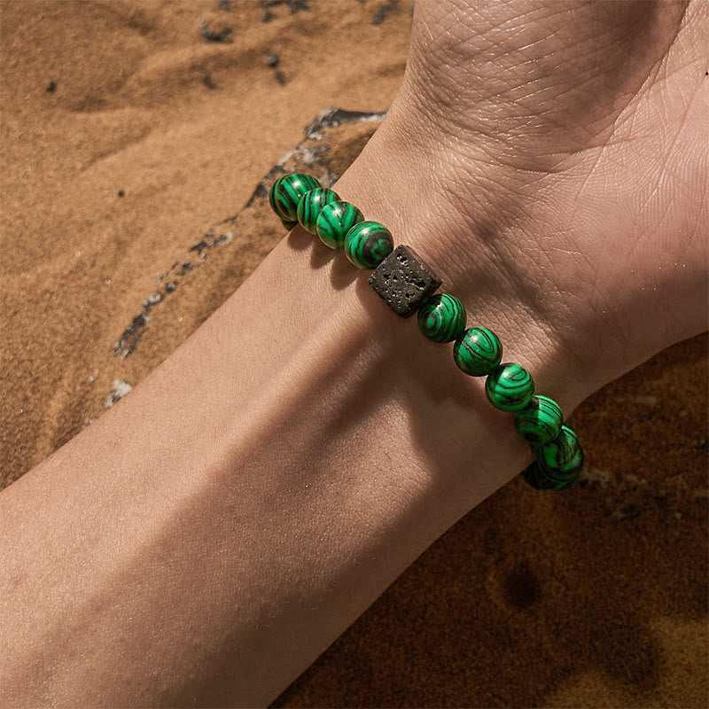 Olivenorma Cube Cut Lava Stone Beaded Bracelet - image 33