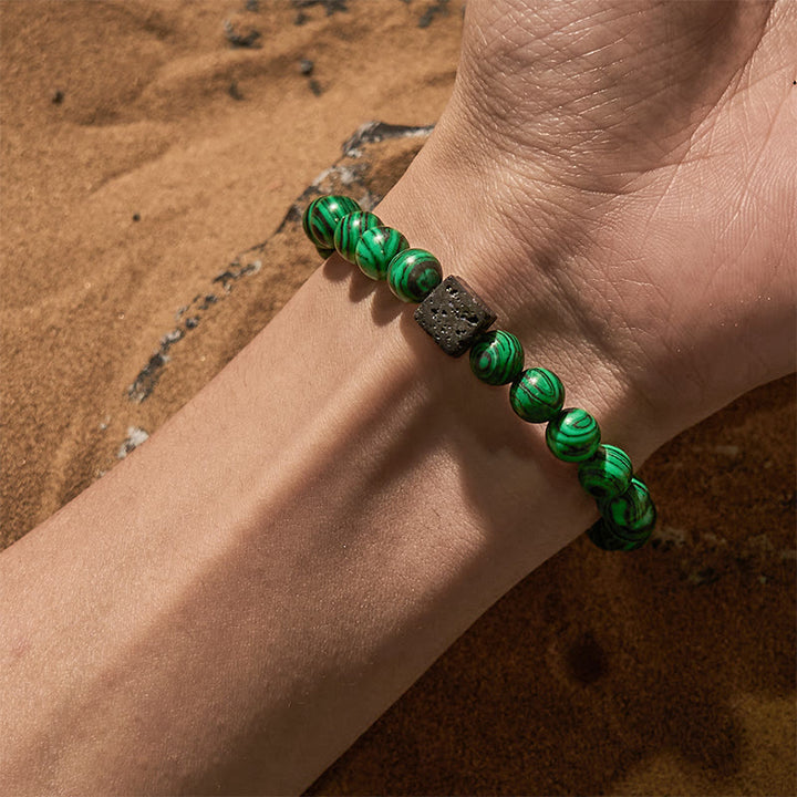 Olivenorma Cube Cut Lava Stone Beaded Bracelet - image 33