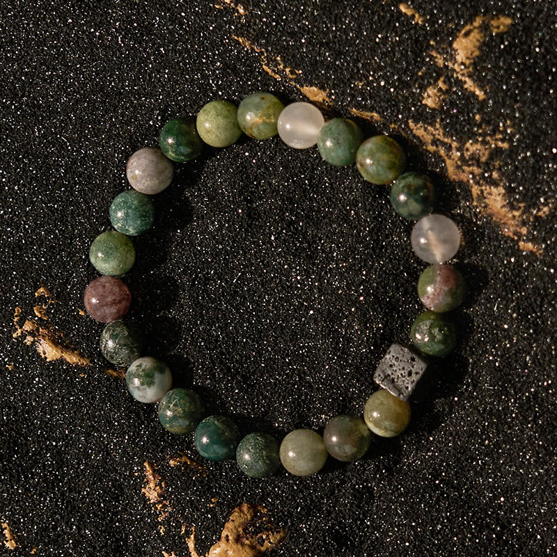 Olivenorma Cube Cut Lava Stone Beaded Bracelet - image 59