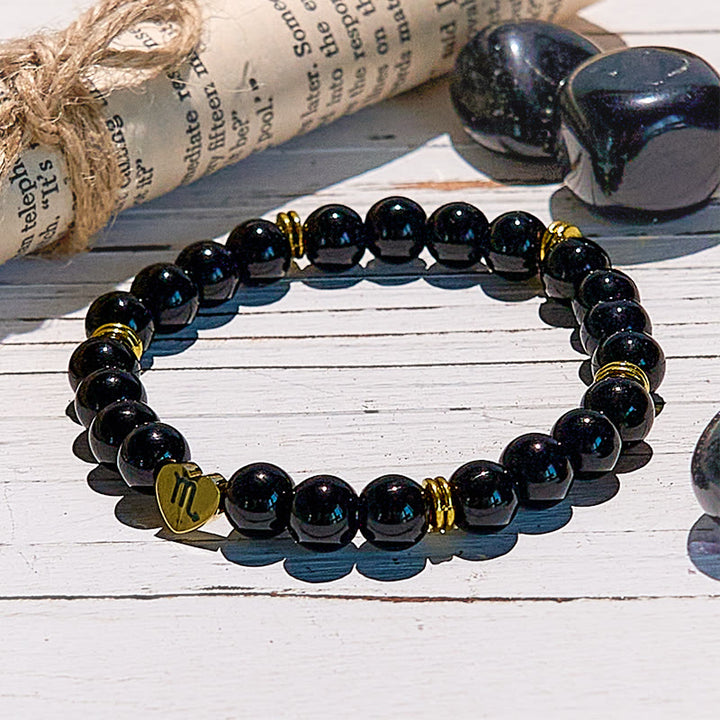 Olivenorma Natural Obsidian Zodiac Beaded Bracelet - image 3